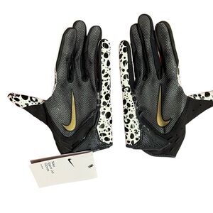 Nike Vapor Jet 7 Football Gloves Silver Black White Speckle Gold Men Size Small